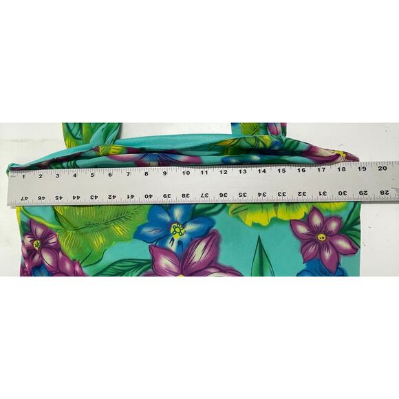 Y2K A Wild Thyme Maxi Dress Size 8 Green Floral Sleeveless Square Neck Garden - Picture 5 of 5